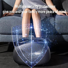 Foot Massager Heating Therapy Hot Compression Shiatsu Knead Roller Muscle Relaxation Pain Relief Electric Foot Massage Machine