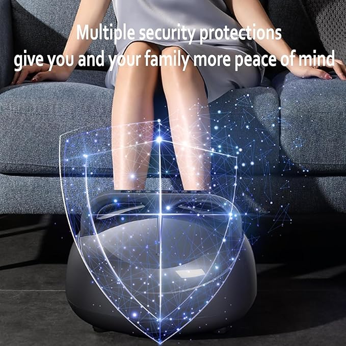 Foot Massager Heating Therapy Hot Compression Shiatsu Knead Roller Muscle Relaxation Pain Relief Electric Foot Massage Machine