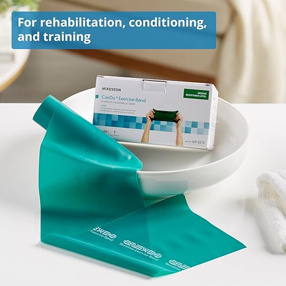 Exercise Resistance Band McKesson CanDo Green 5 Inch X 50 Yard Medium Resistance, Packaging Type- Each