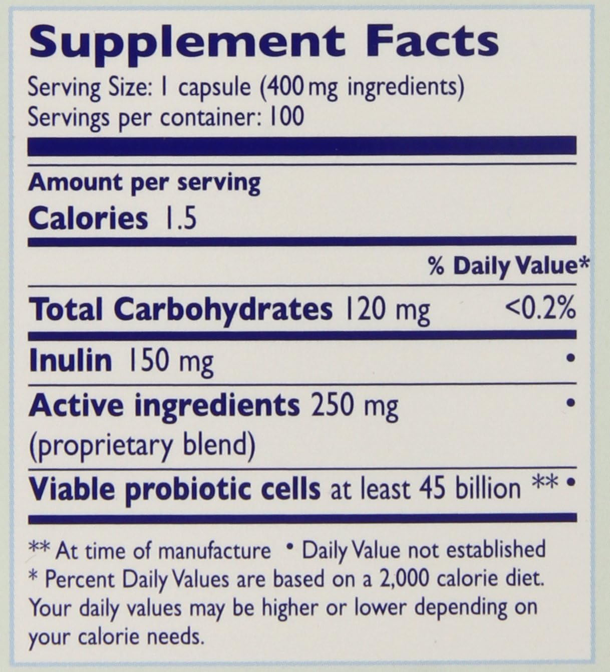Kendy Usa Prebiotic Probiotic Symbiotic Actiflora Plus - 100 Capsules