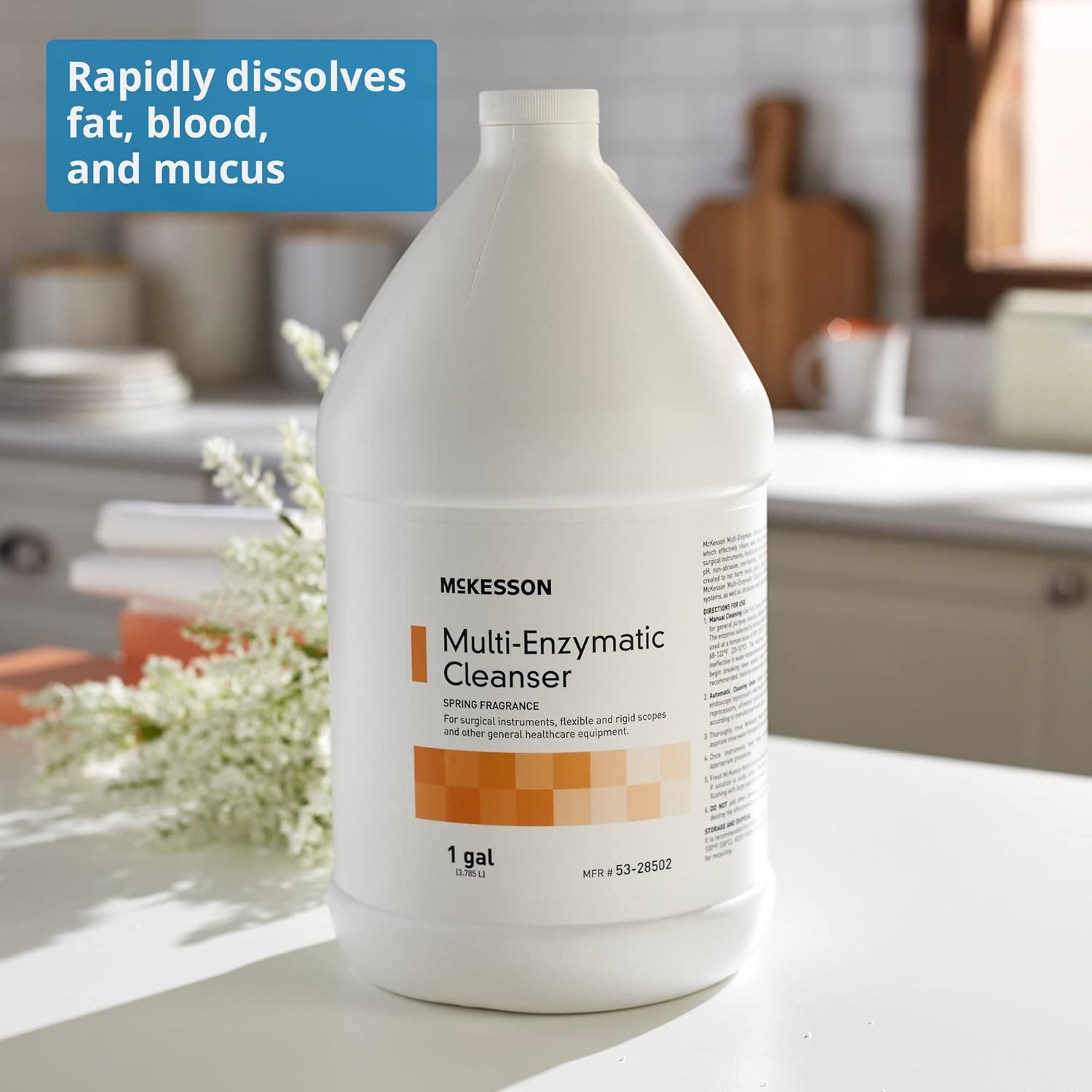 Multi-Enzymatic Instrument Detergent McKesson Liquid 1 gal. Jug Spring Fresh Scent