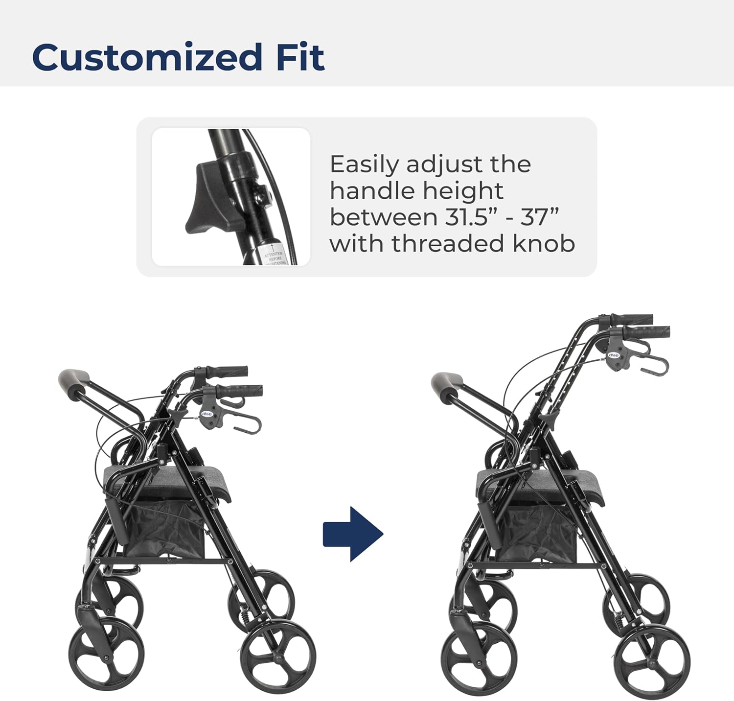 duet rollator transport chair black