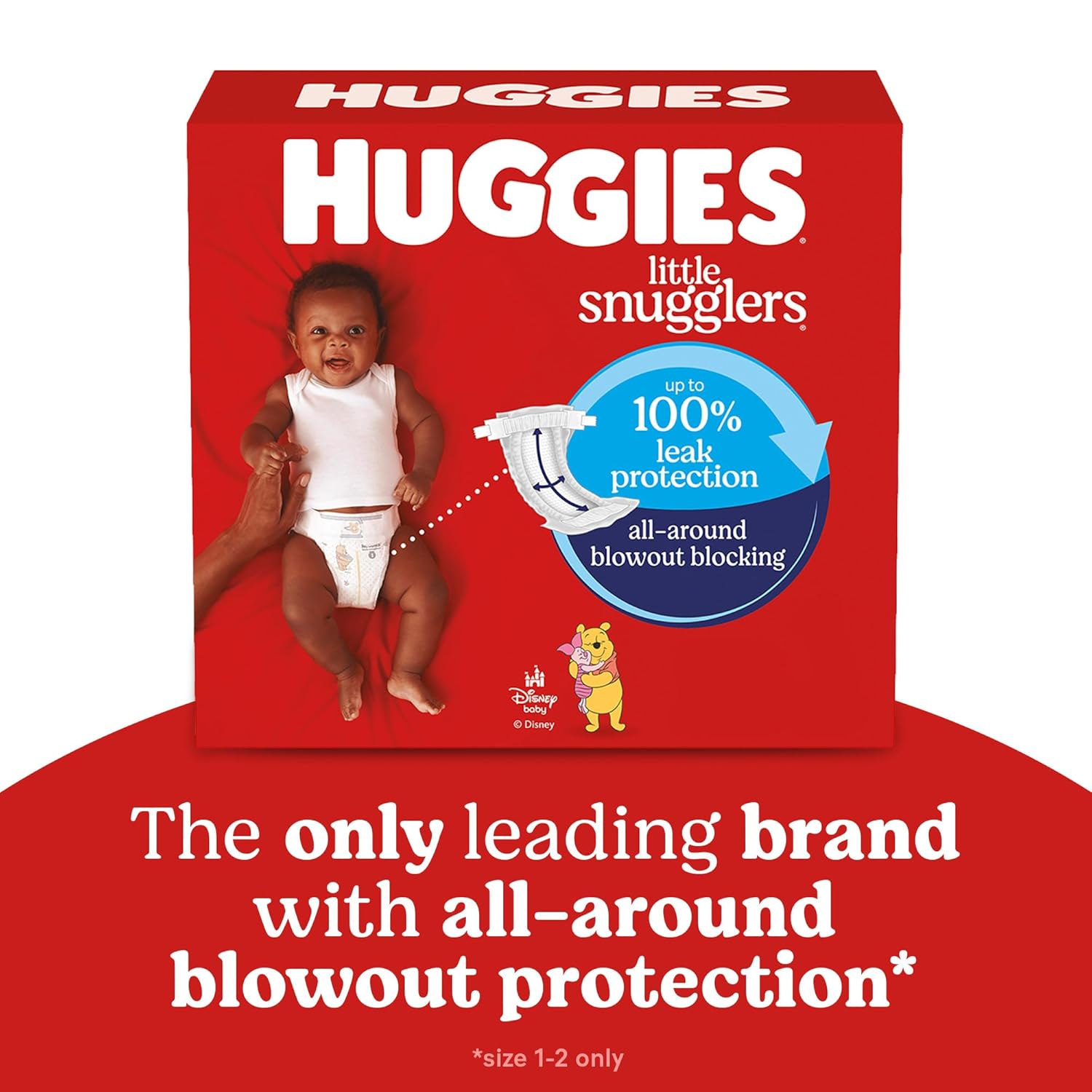 unisex baby diaper huggies little snugglers size 1 disposable heavy absorbency packaging type case