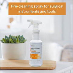Multi-Enzymatic Instrument Detergent McKesson Foam RTU 1 Quart Bottle Fresh Rain Scent, Packaging Type- Case