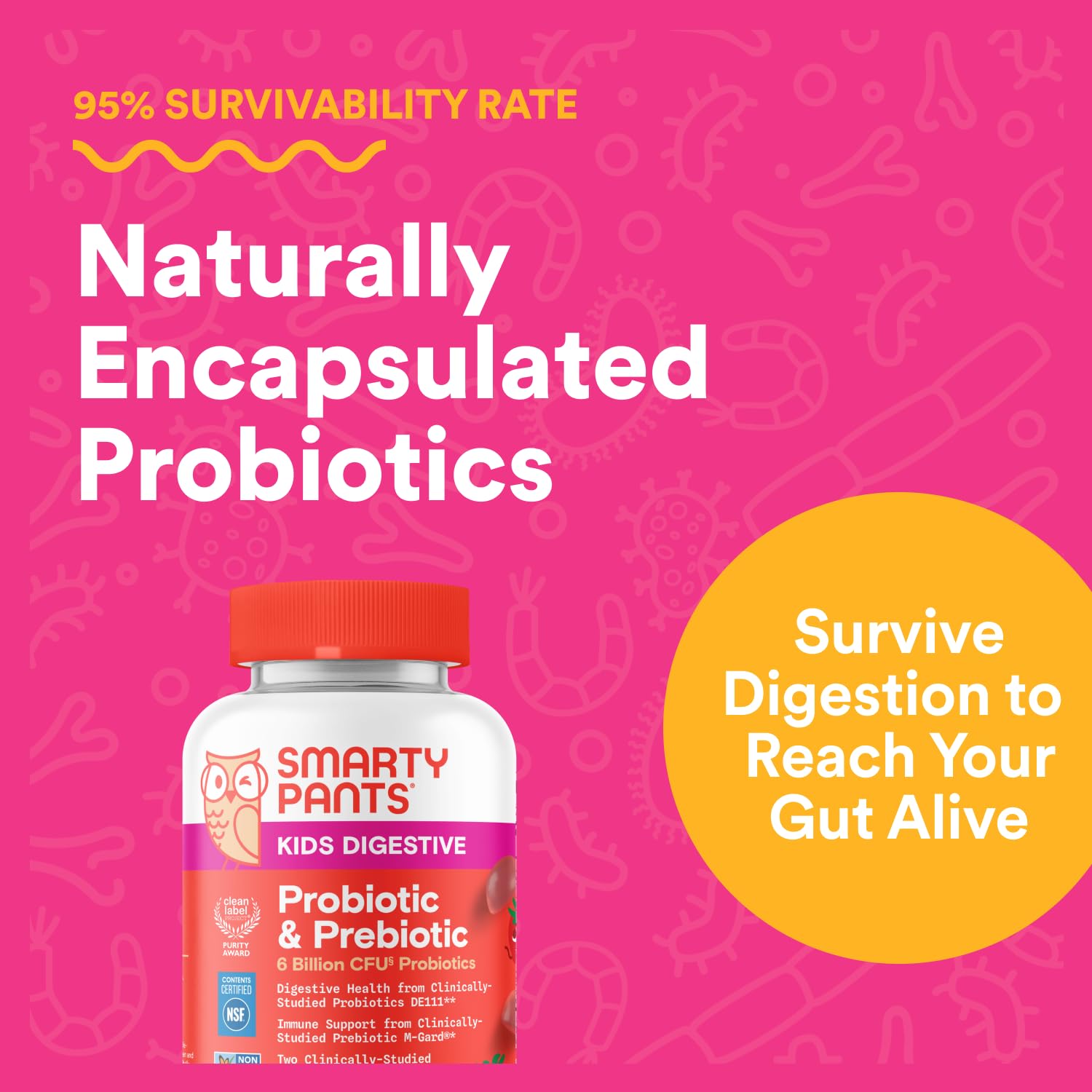 smartypants kids probiotic straw creme 60 count