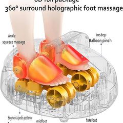 Foot Massager Heating Therapy Hot Compression Shiatsu Knead Roller Muscle Relaxation Pain Relief Electric Foot Massage Machine
