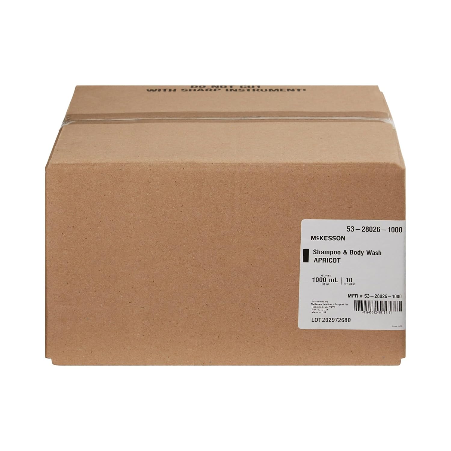Shampoo and Body Wash McKesson 1,000 mL Dispenser Refill Bag Apricot Scent, Packaging Type- Case