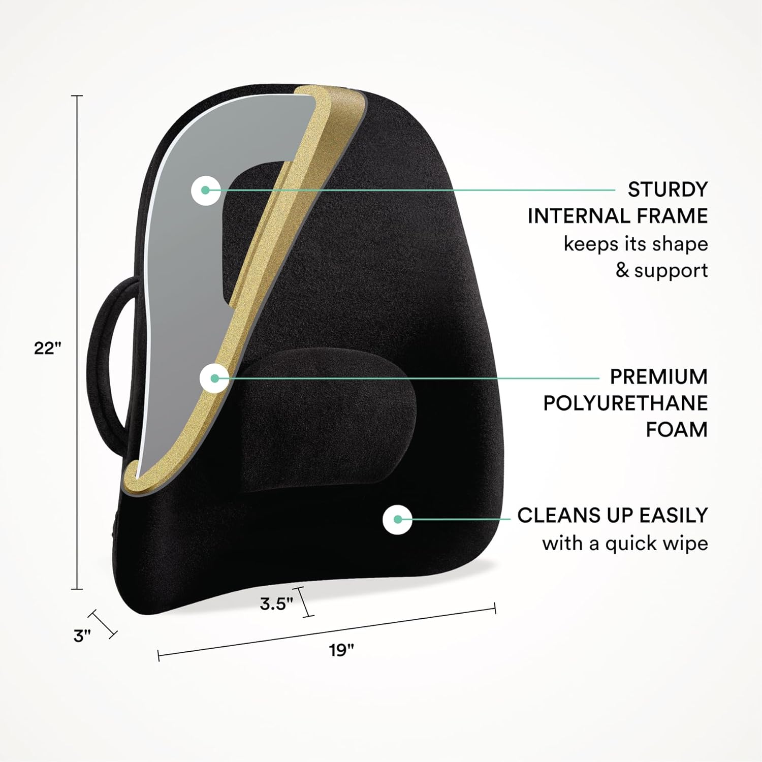 wideback backrest support obusforme black