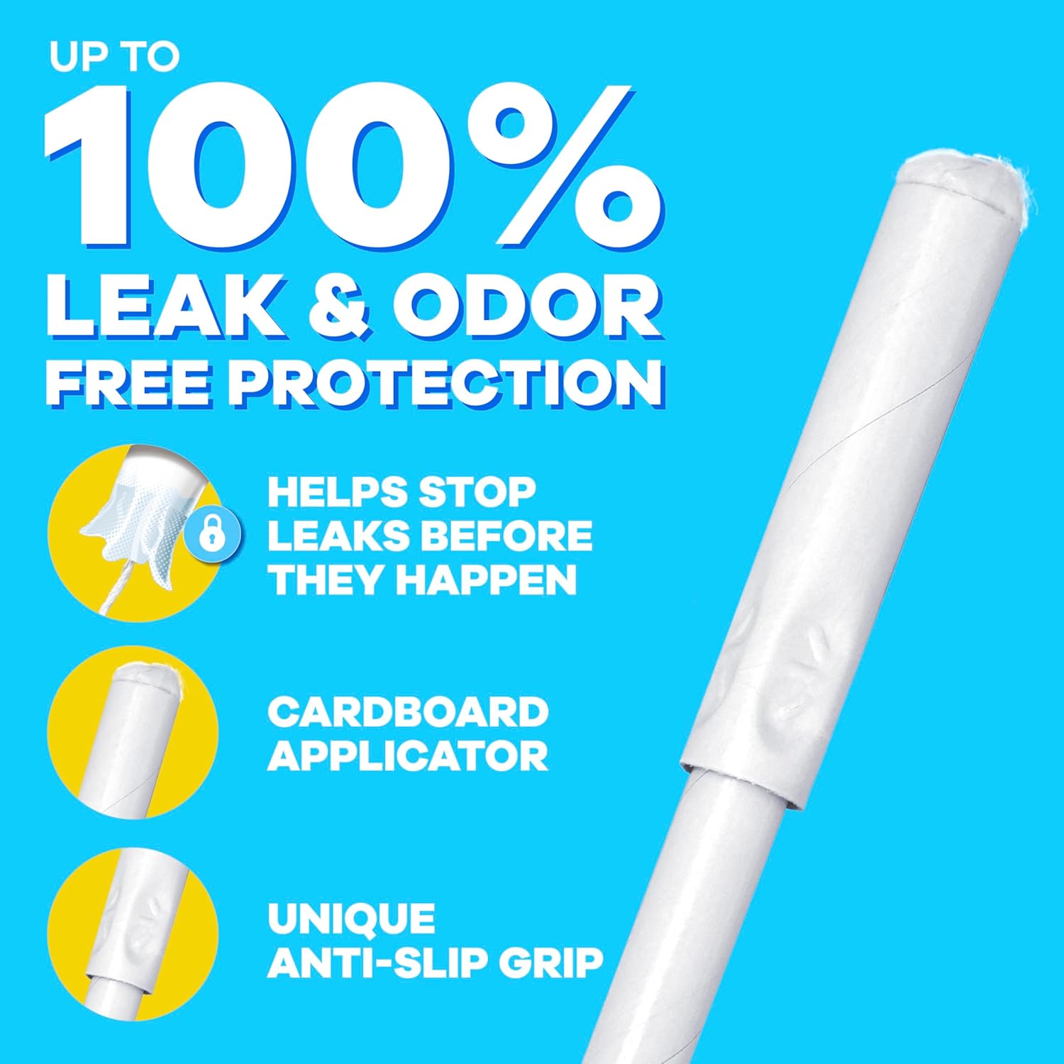 Tampón Tampax Super Absorbency con aplicador de cartón, envuelto individualmente, tipo de embalaje: caja