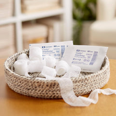 Curity Conforming Bandage – White Cotton/Polyester 1-Ply Sterile Roll, 1 in × 75 in (Single Roll) | HCPCS A6448
