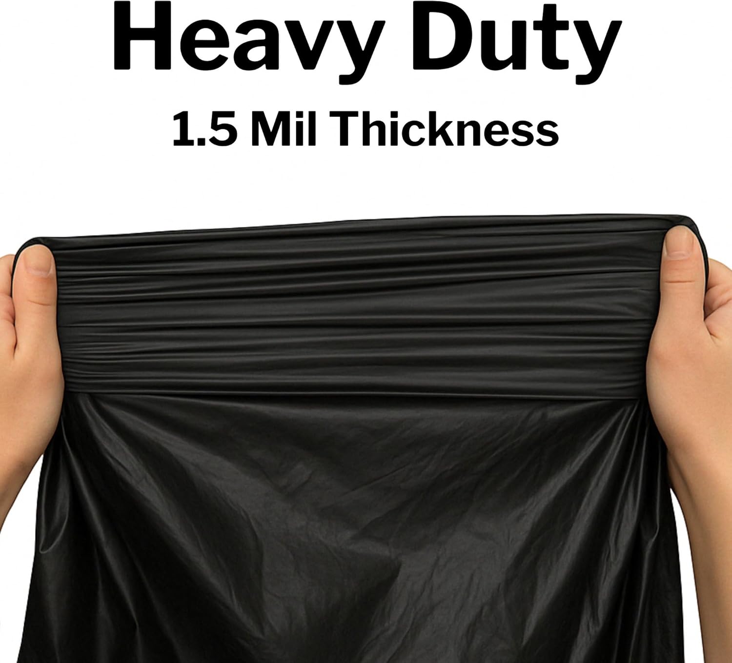 Trash Bag McKesson 56 gal. Black LLDPE 1.5 mil 43 X 47 Inch Star Seal Bottom Coreless Roll, Packaging Type- Case