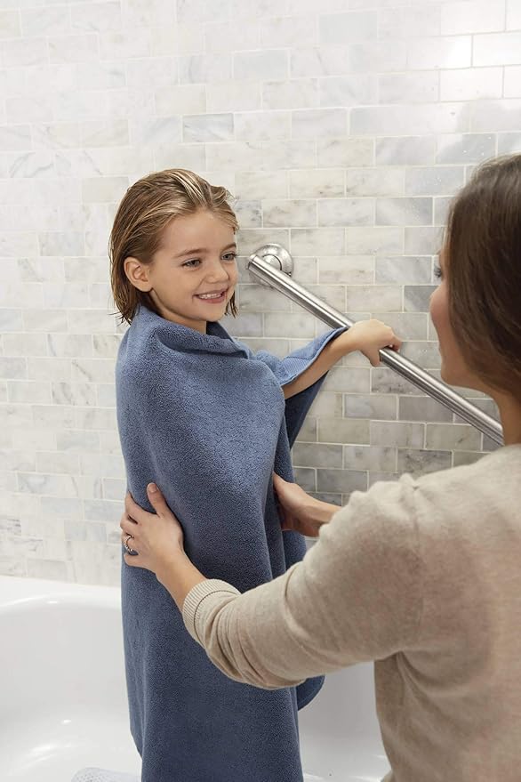 moen elegance grab bar 24 old world bronze w grip pads