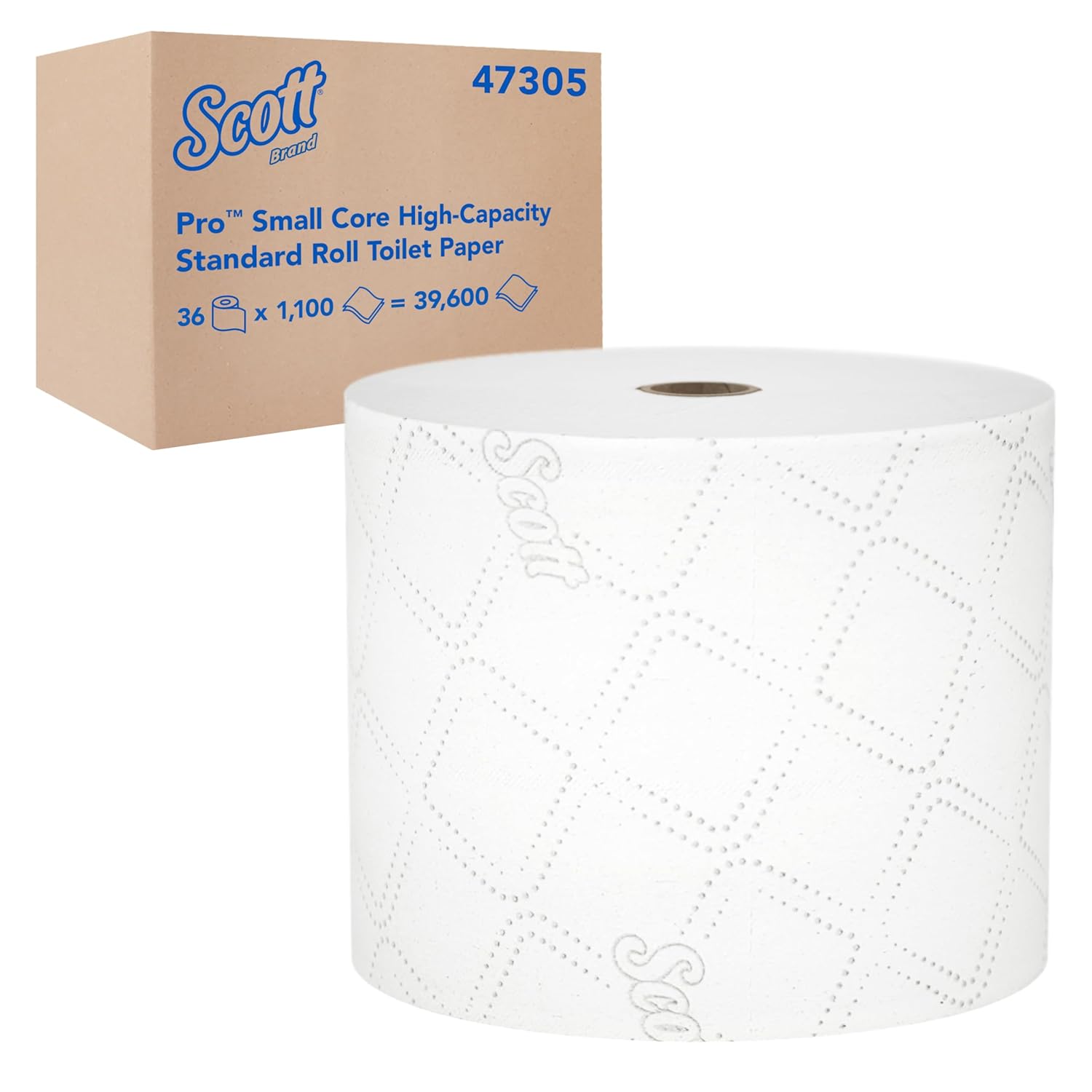 Toilet Tissue Scott Pro White 2-Ply Standard Size Cored Roll 1100 Sheets 3-7/10 X 3-9/10 Inch, Packaging Type- Case