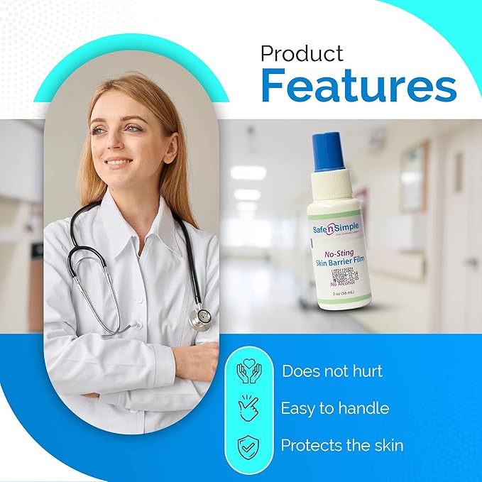 skin barrier wipe safe n simple 43 20 strength isopropyl alcohol butyl ester of pvm ma copolymer individual packet nonsterile packaging type box