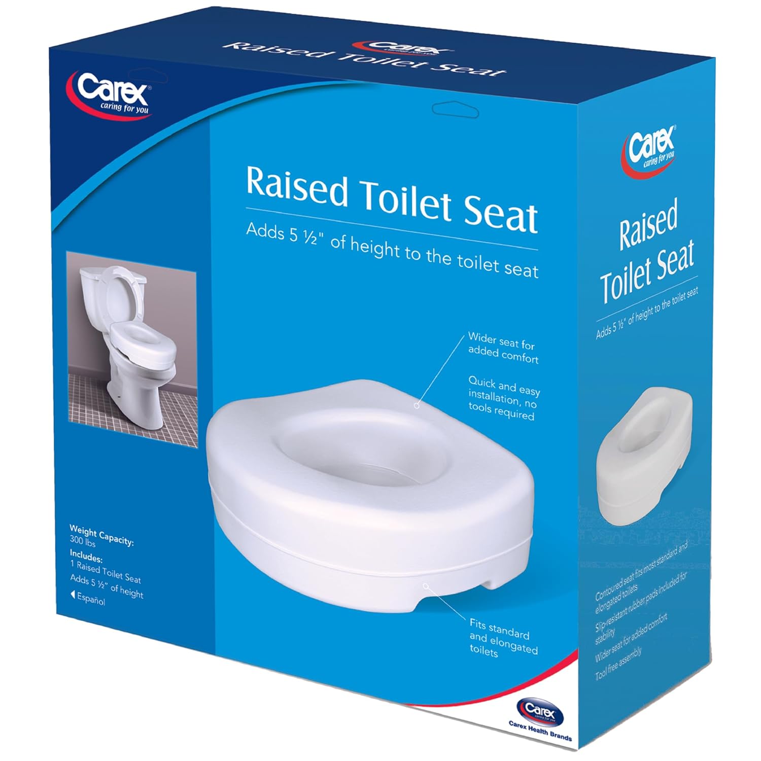 Raised Toilet Seat 5 1/2 High Carex