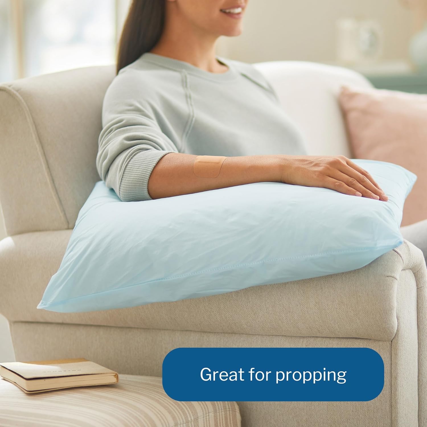 Bed Pillow McKesson 20 X 26 Inch Blue Reusable, Packaging Type- Each