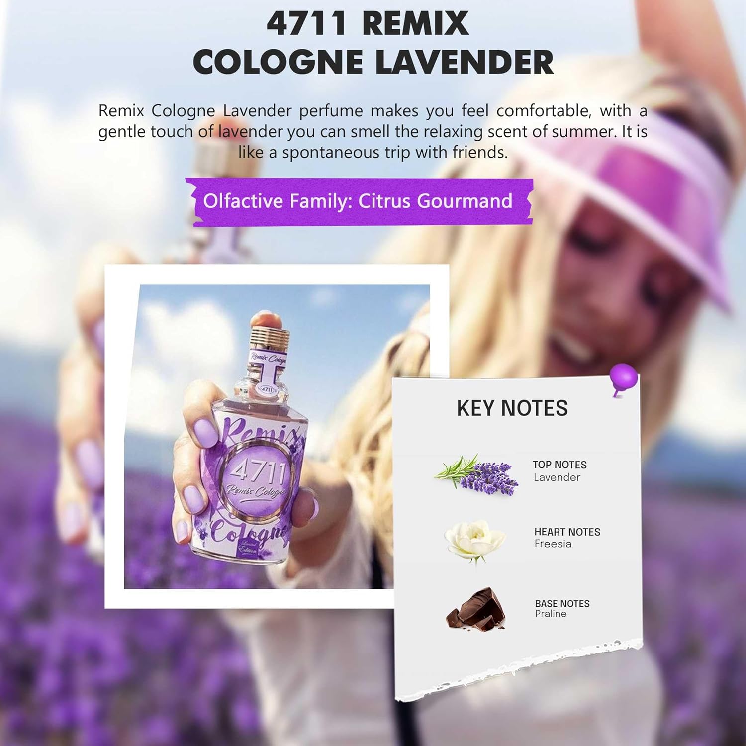 4711 Remix Lavender by 4711 Eau De Cologne Spray for Men