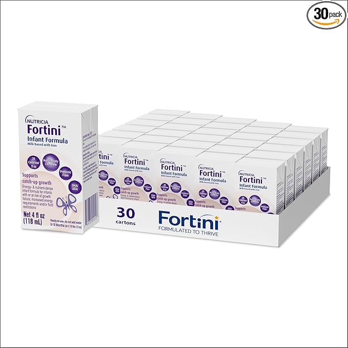 infant formula fortini unflavored 4 oz carton liquid calories failure to thrive packaging type case