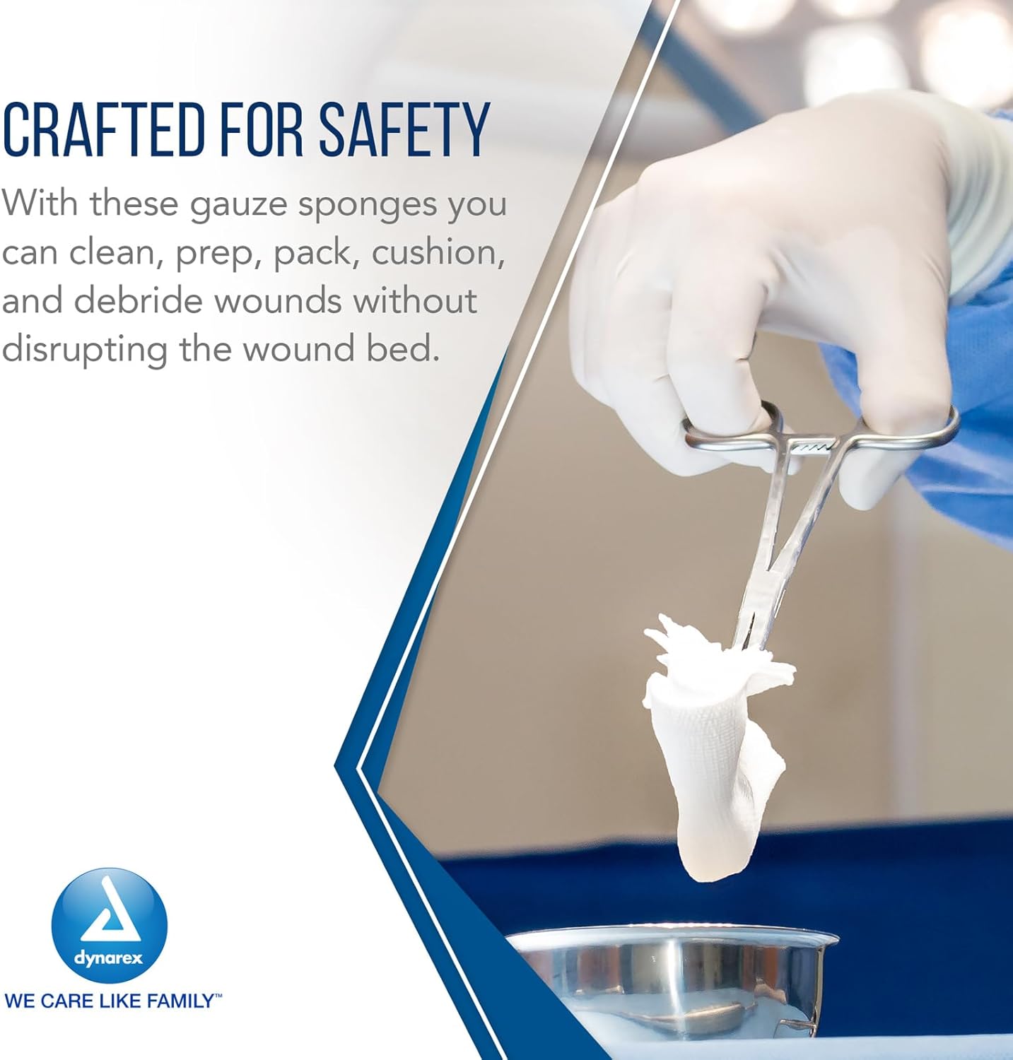 Gauze Sponge Dynarex 2 X 2 Inch 8-Ply NonSterile 200 per Pack, Packaging Type- Case