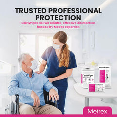 CaviWipes Surface Disinfectant Premoistened Alcohol Based Manual Pull Wipe 160 Count Canister Alcohol Scent NonSterile | 12EA/Case