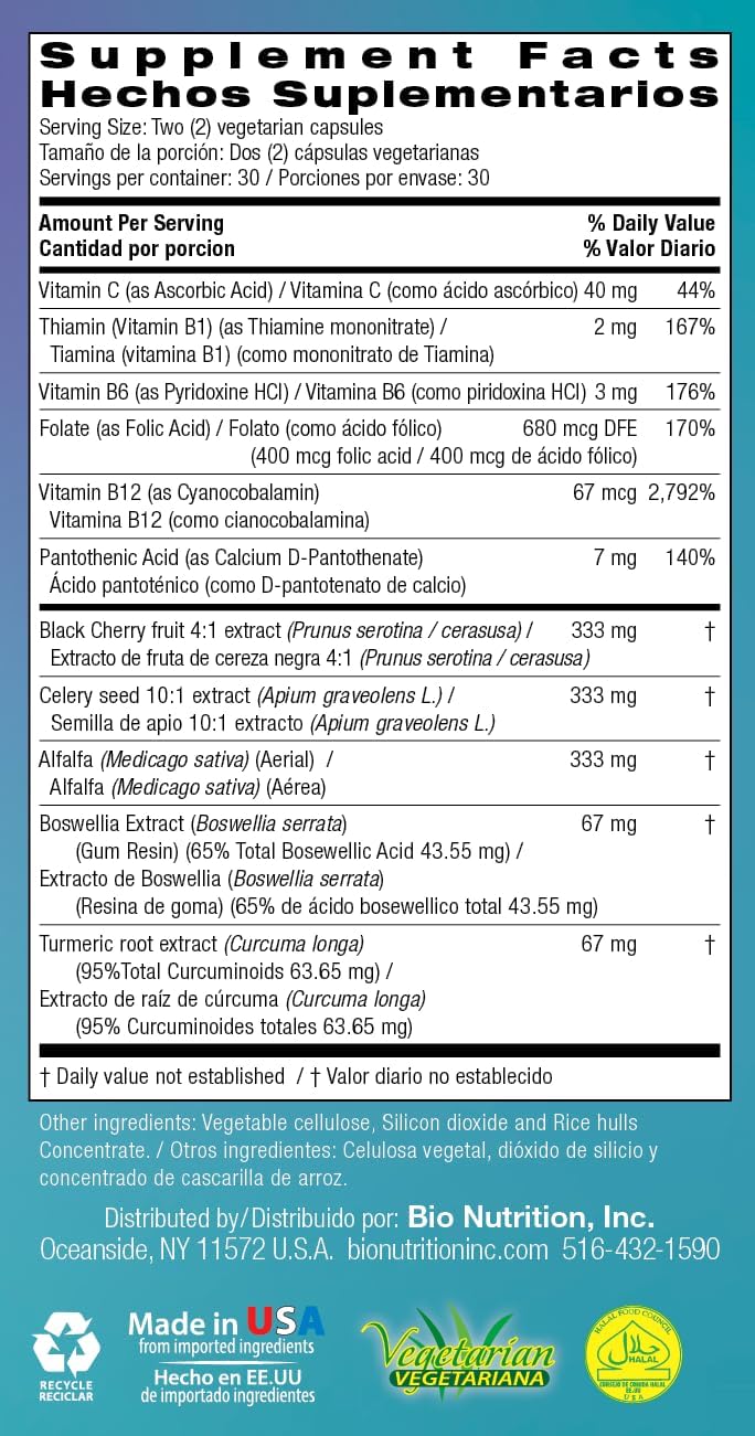 Bio Nutrition - Gout Out - 60 Vegetarian Capsules