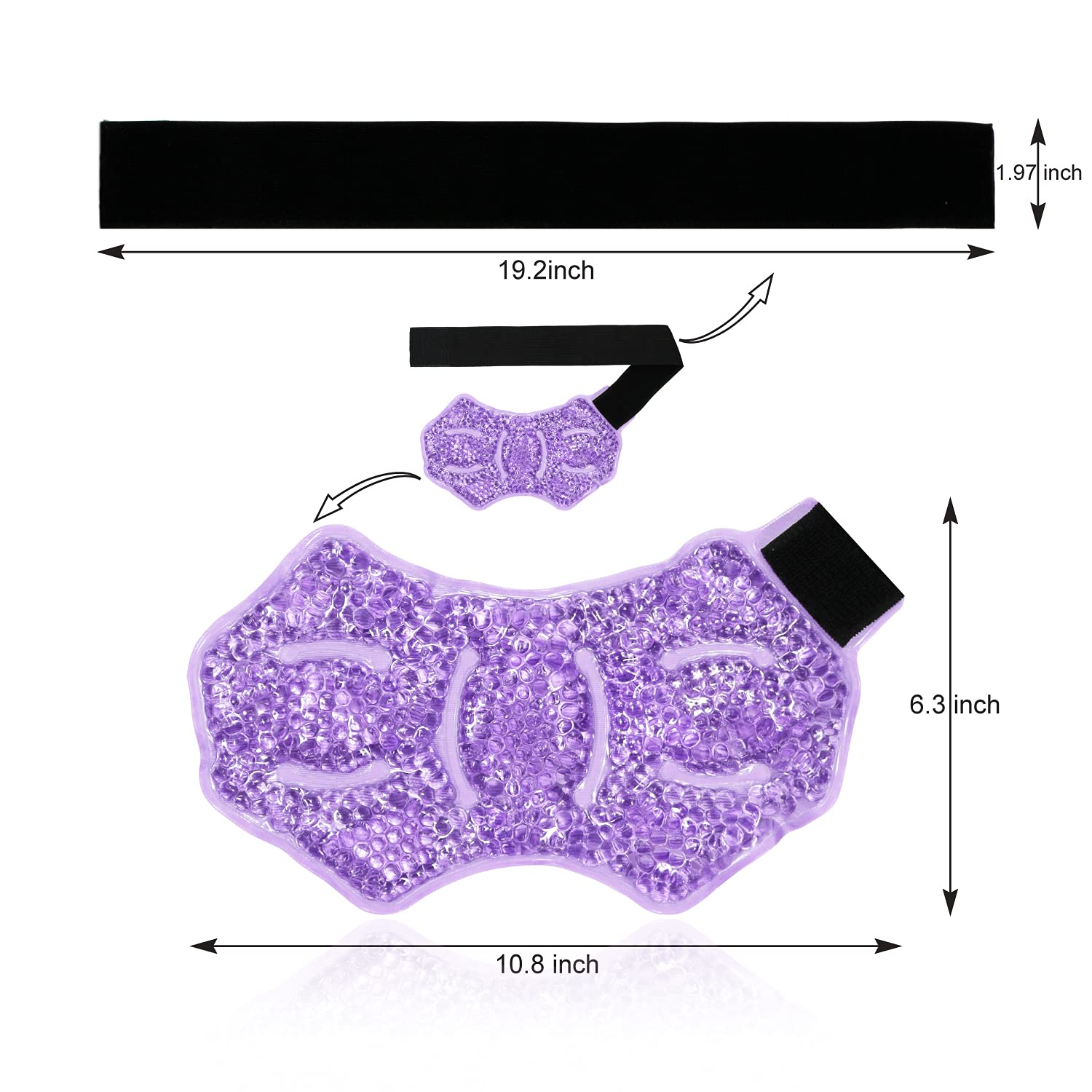 wrist knee ankle gel pack foot hand ice therapy wrap reusable hot cold compress pad cooling bead gel pack for injury pain relief