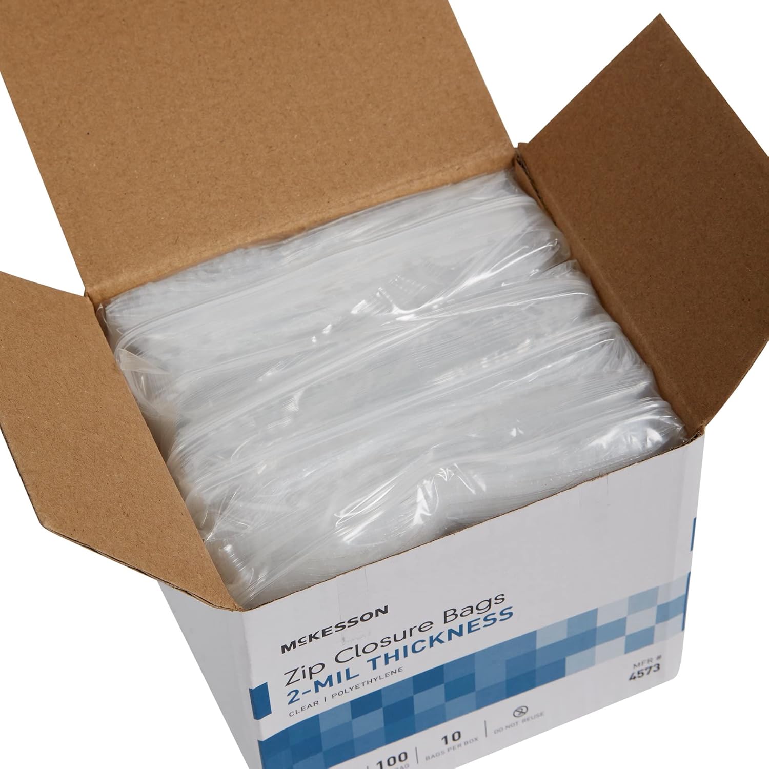 Reclosable Bag McKesson 2 X 3 Inch Polyethylene Clear Zipper Closure, Packaging Type- Case