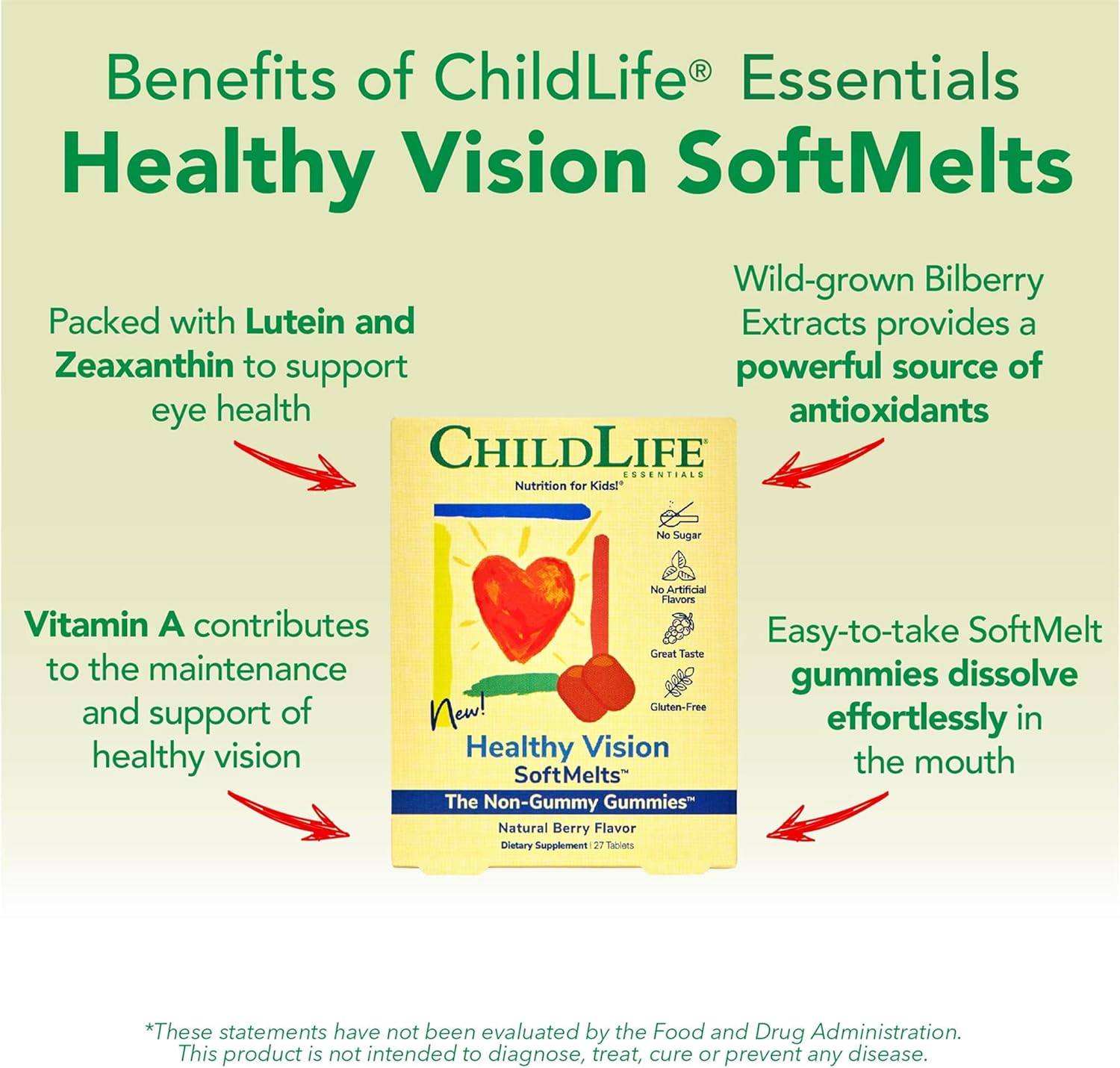 childlife essentials healthy vision soft melts 1 each 27 tab