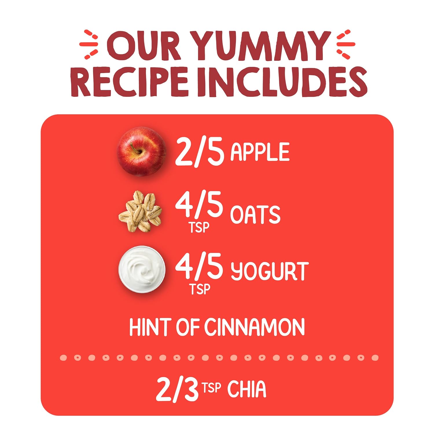 happy tot super morning organic apples cinnamon yogurt and oats super chia case of 16 4 oz