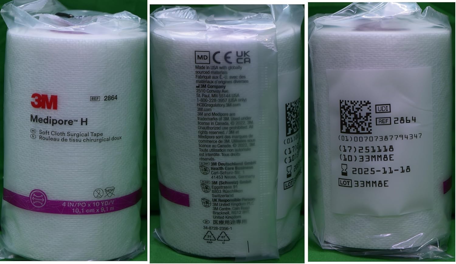 Perforated Medical Tape 3M Medipore H White 4 Inch X 10 Yard Soft Cloth NonSterile, Packaging Type- Case