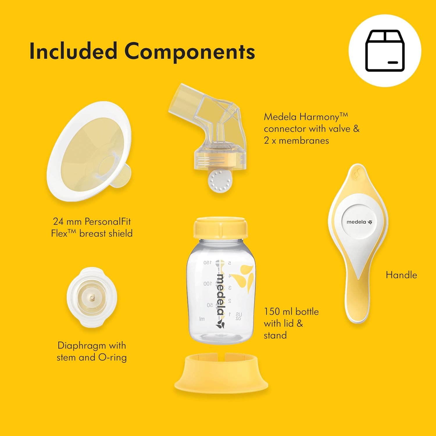 manual breast pump kit harmony packaging type case