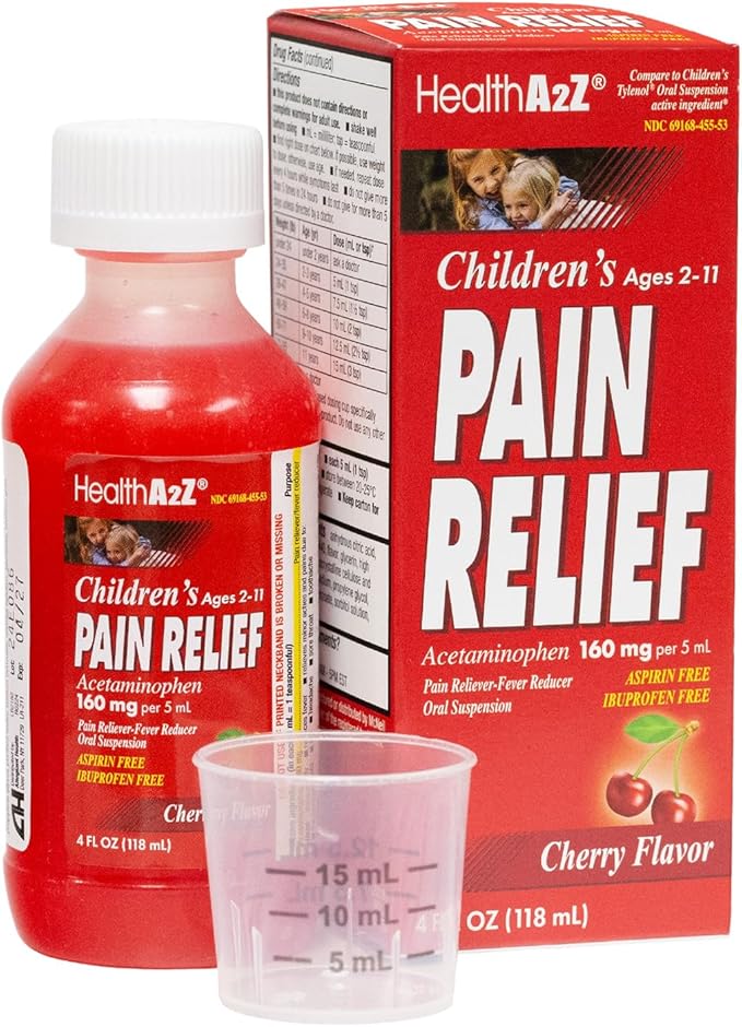 Children's Pain Relief Children's Tylenol 160 mg / 5 mL Strength Acetaminophen Oral Suspension 4 oz.,Packaging Type- Each