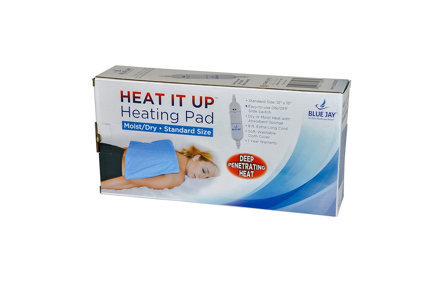 heating pad 12 x15 moist dry on off switch