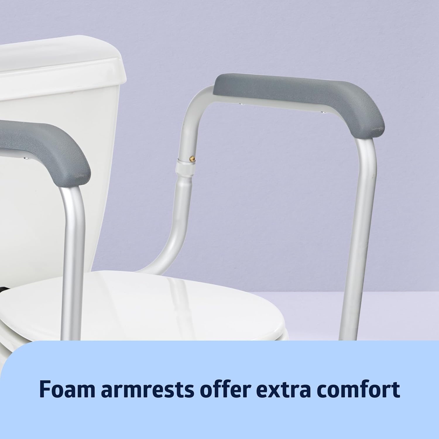 Adjustable bathroom toilet safety support