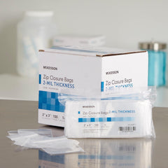 Reclosable Bag McKesson 2 X 3 Inch Polyethylene Clear Zipper Closure, Packaging Type- Case