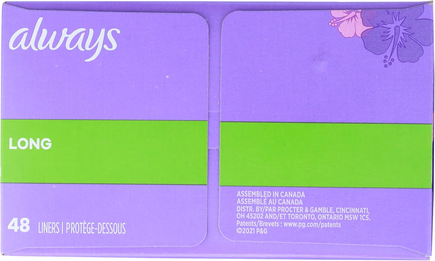 always xtra protection anti bunch liners long unscented always anti bunch xtra protection feminine pad mk1232988bx