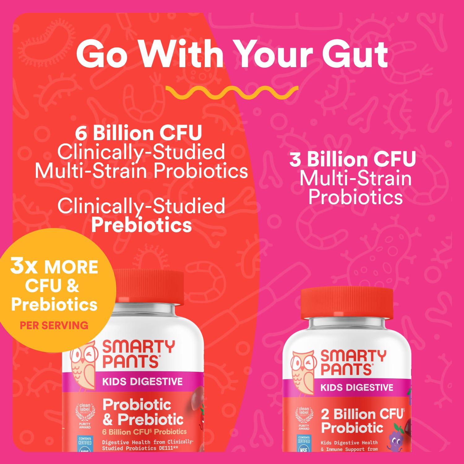 smartypants kids probiotic straw creme 60 count