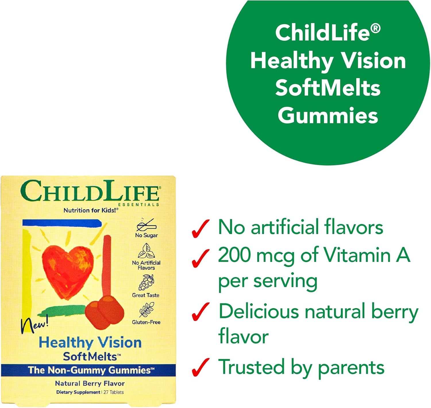 childlife essentials healthy vision soft melts 1 each 27 tab