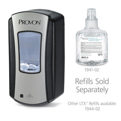 Soap Dispenser PROVON LTX-12 Brushed Chrome / Black Plastic Touch Free 1200 mL Wall Mount