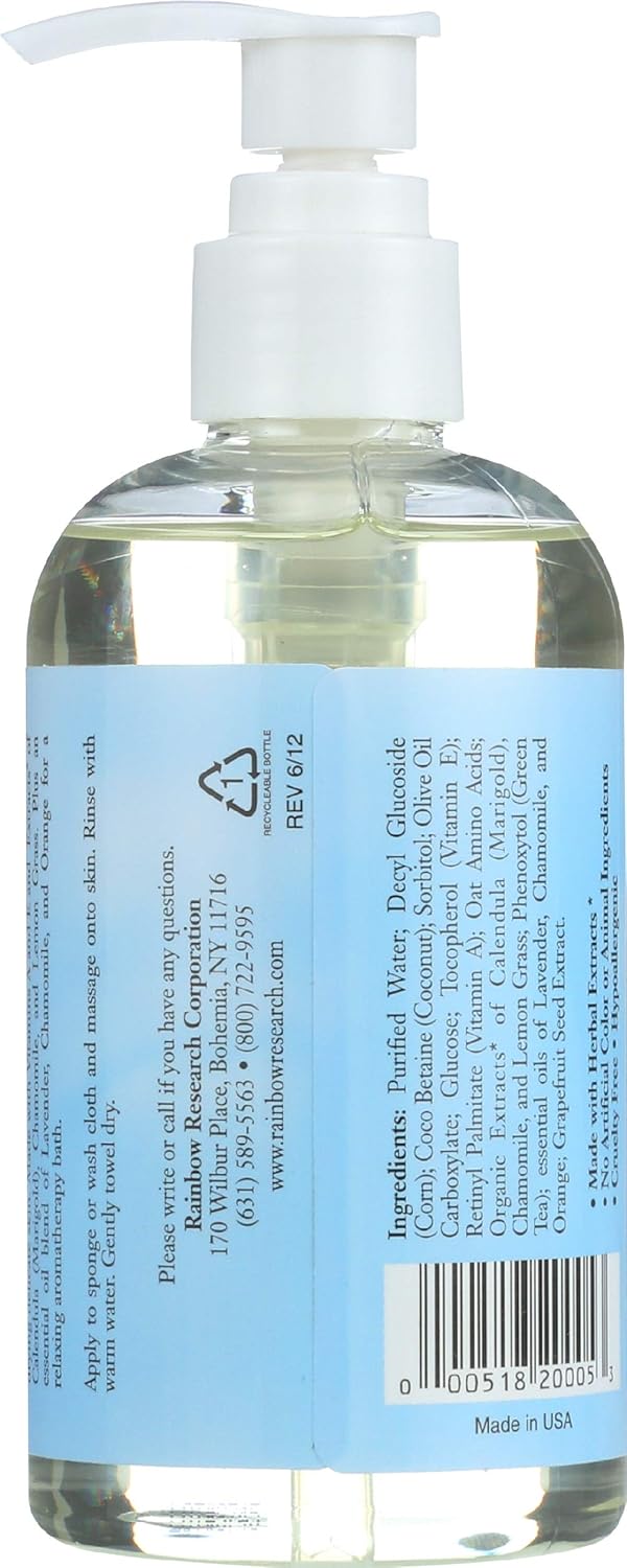 rainbow research baby oh baby organic herbal body wash 8 fl oz