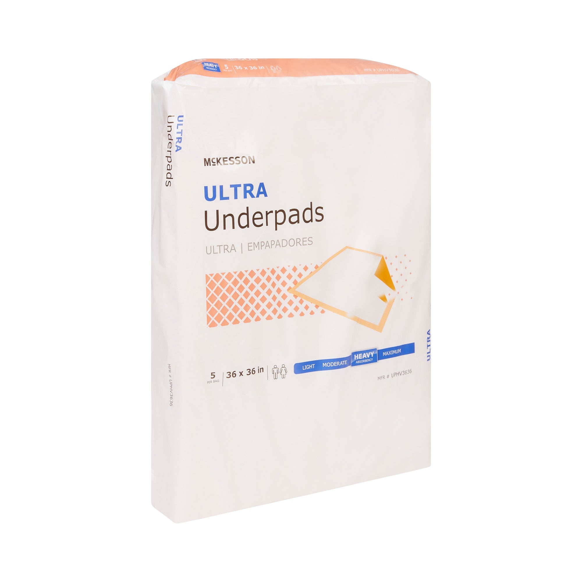 Disposable Underpad McKesson Ultra 36 X 36 Inch Fluff / Polymer Heavy Absorbency | 10BG/Case