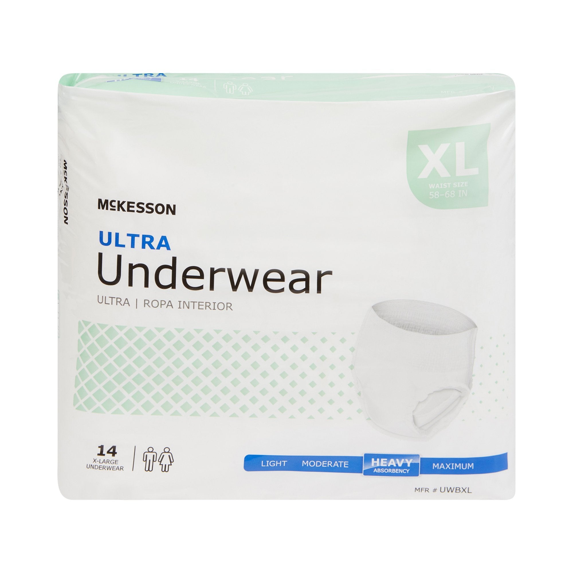 Unisex Adult Absorbent Underwear McKesson Ultra Pull On with Tear Away Seams X-Large Disposable Heavy Absorbency | 4G/Case