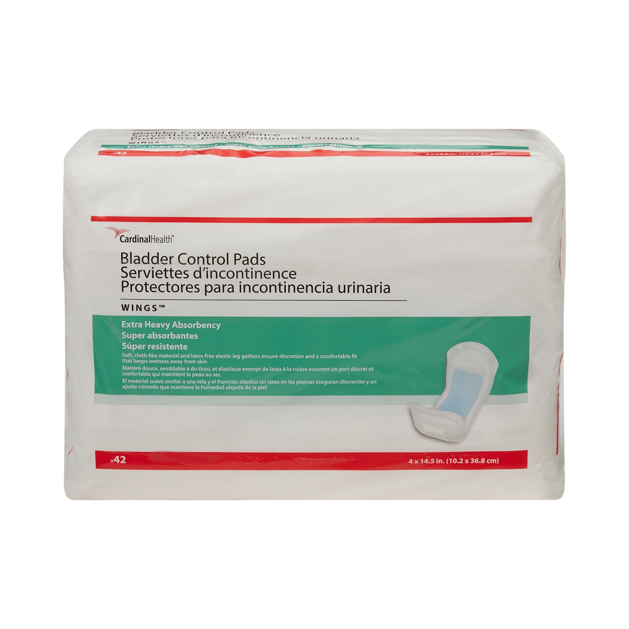 Almohadilla de control de vejiga Sure Care, 4 x 14-1/2 pulgadas, núcleo de polímero de alta absorción, talla única, tipo de empaque: estuche