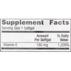 Vitamin Supplement Geri-Care Vitamin E 400 IU Strength Softgel 100 per Bottle | 12/Case)