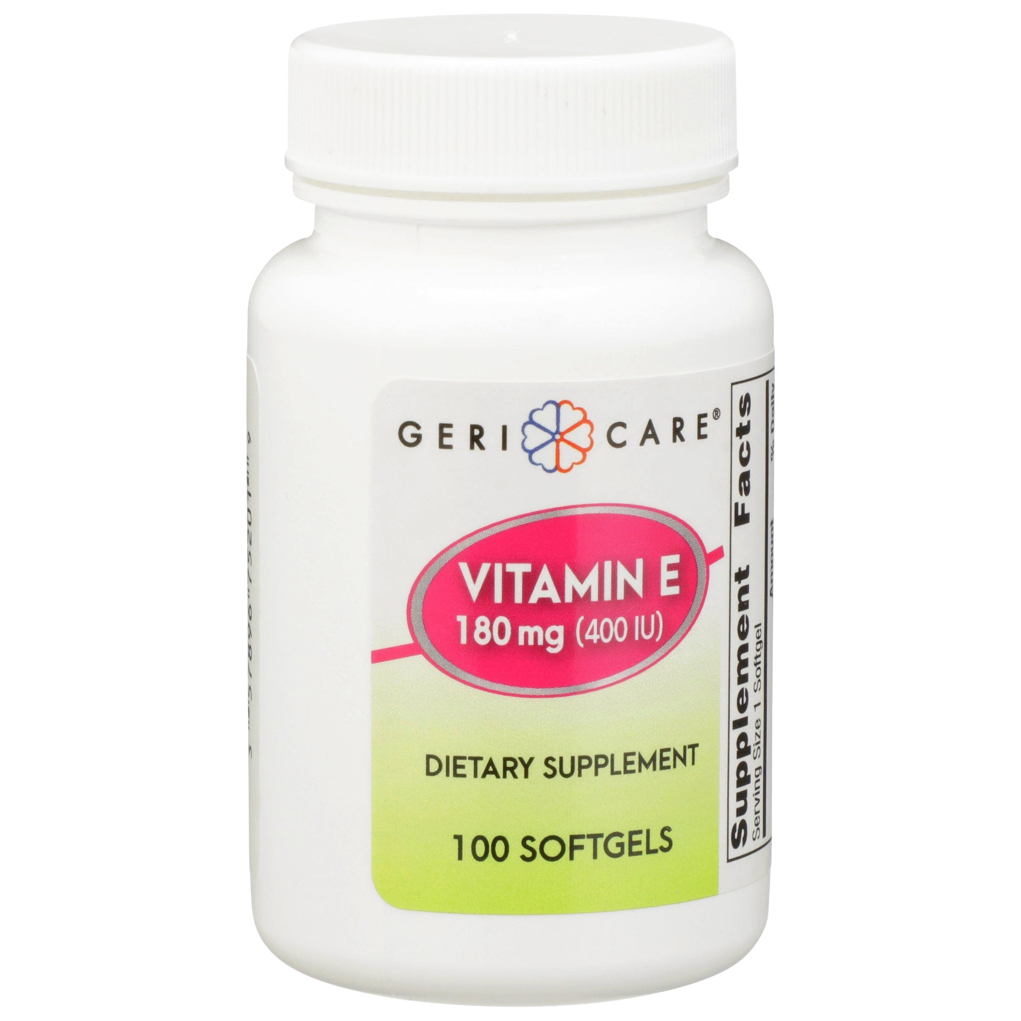 Vitamin Supplement Geri-Care Vitamin E 400 IU Strength Softgel 100 per Bottle | 12/Case)