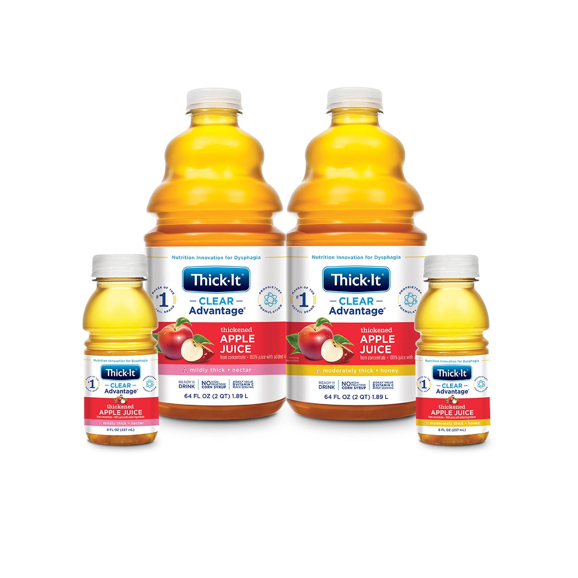 Thickened Beverage Thick-It Clear Advantage 64 oz. Bottle Apple Flavor Liquid IDDSI Level 2 Mildly Thick,Packaging Type- Each