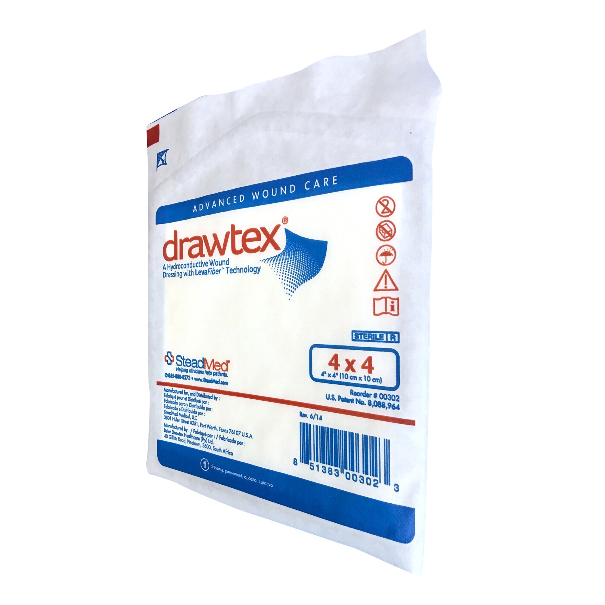 Hydroconductive Wound Dressing Drawtex 4 X 4 Inch Square,Packaging Type- Each