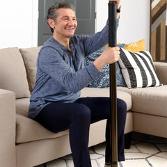 Wonder Pole Slim Premium - Adjustable, Space-Saving Tension Rod for Versatile Home Use, Ideal for Curtains, Shower Curtains, and Room Dividers. Easy Installation!