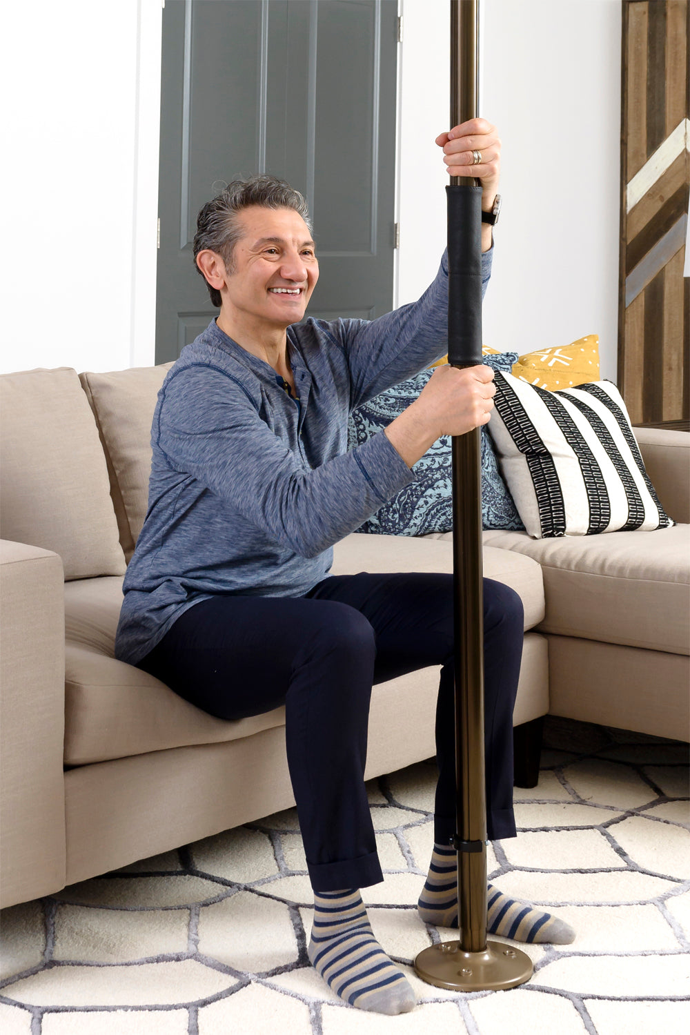Wonder Pole Slim Premium - Adjustable, Space-Saving Tension Rod for Versatile Home Use, Ideal for Curtains, Shower Curtains, and Room Dividers. Easy Installation!