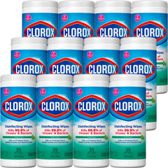 Clorox Surface Disinfectant Cleaner Premoistened Bleach Free Manual Pull Wipe 35 Count Canister Fresh Scent NonSterile | 12COUNT/CASE